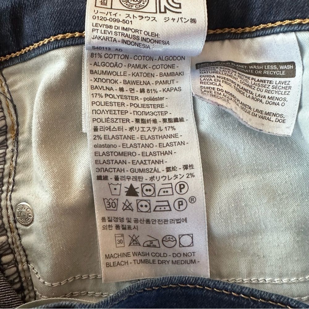 Levis 311 Shaping Skinny Dark Wash Jeans Size 30 - Picture 6 of 6
